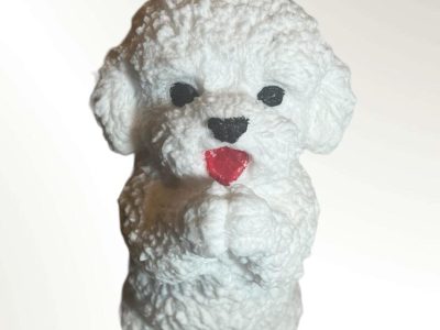 Poodle Dog Wax Candle