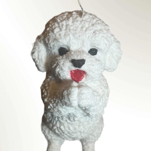 Poodle Dog Wax Candle